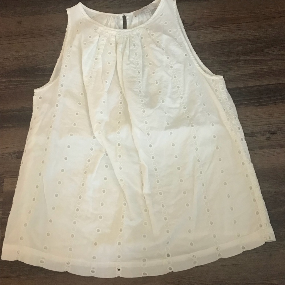 Loft Eyelet Top- petite medium